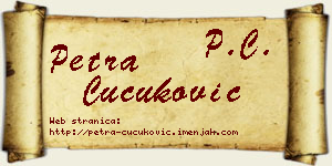 Petra Čučuković vizit kartica